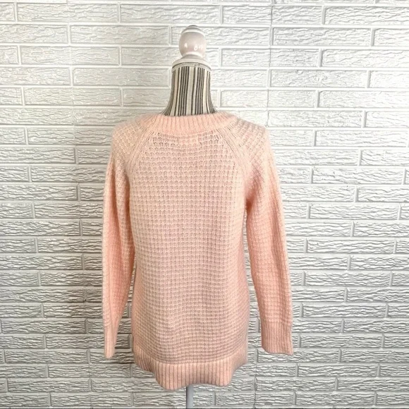 Lou & Grey Semi-Sheer Peach Alpaca Blend Sweater - Picture 6 of 6